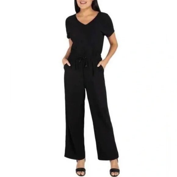 NWOT Navy Sansara Knit Jumpsuit | Black - Picture 1 of 4